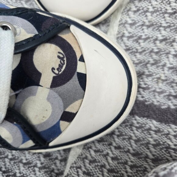 Coach Leatherware EST.1941 Women's Sneakers Sz 7.5 Y2k Optic - Picture 2 of 9